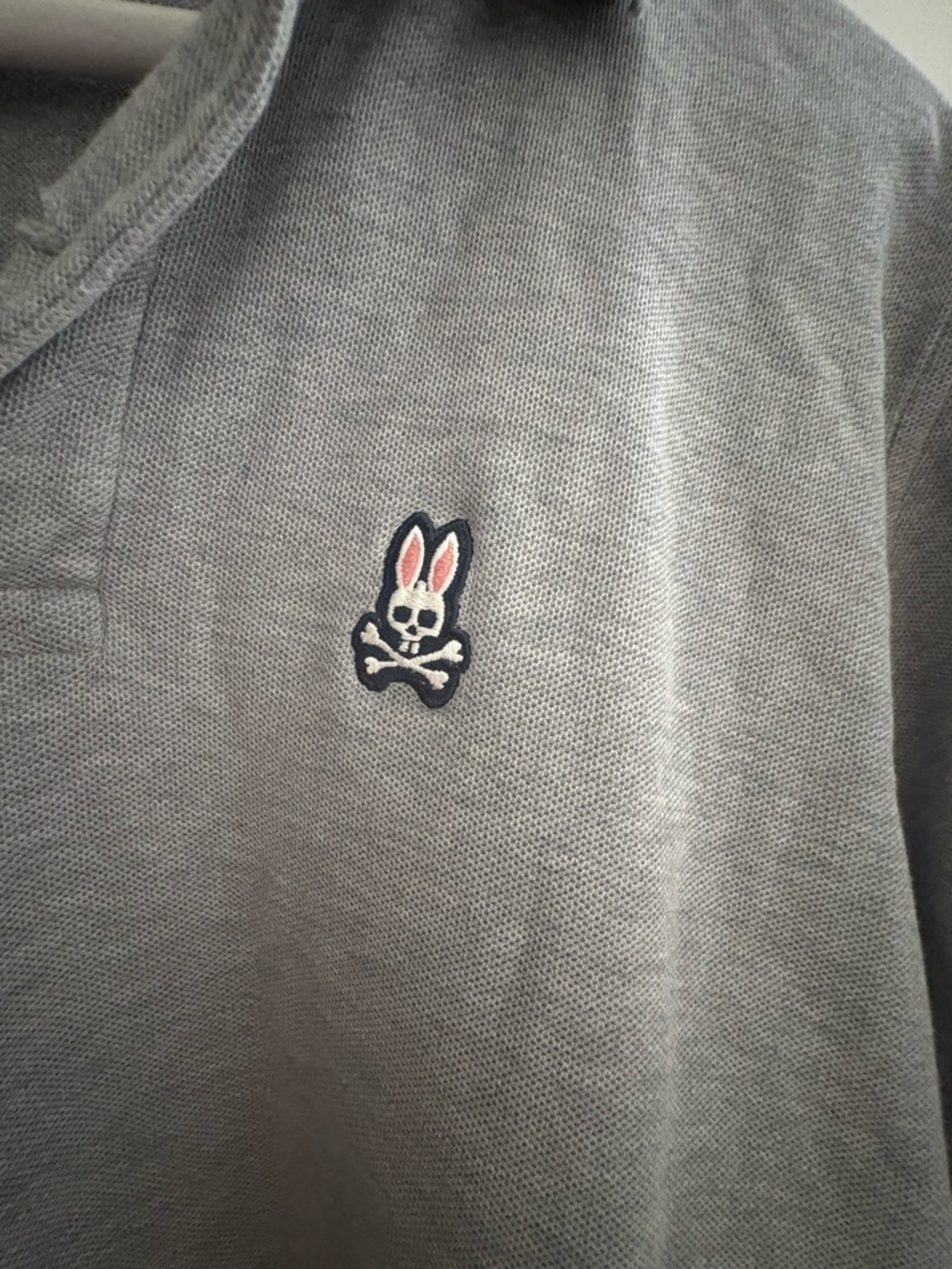 Psycho Bunny Light Grey Short-Sleeve Polo
